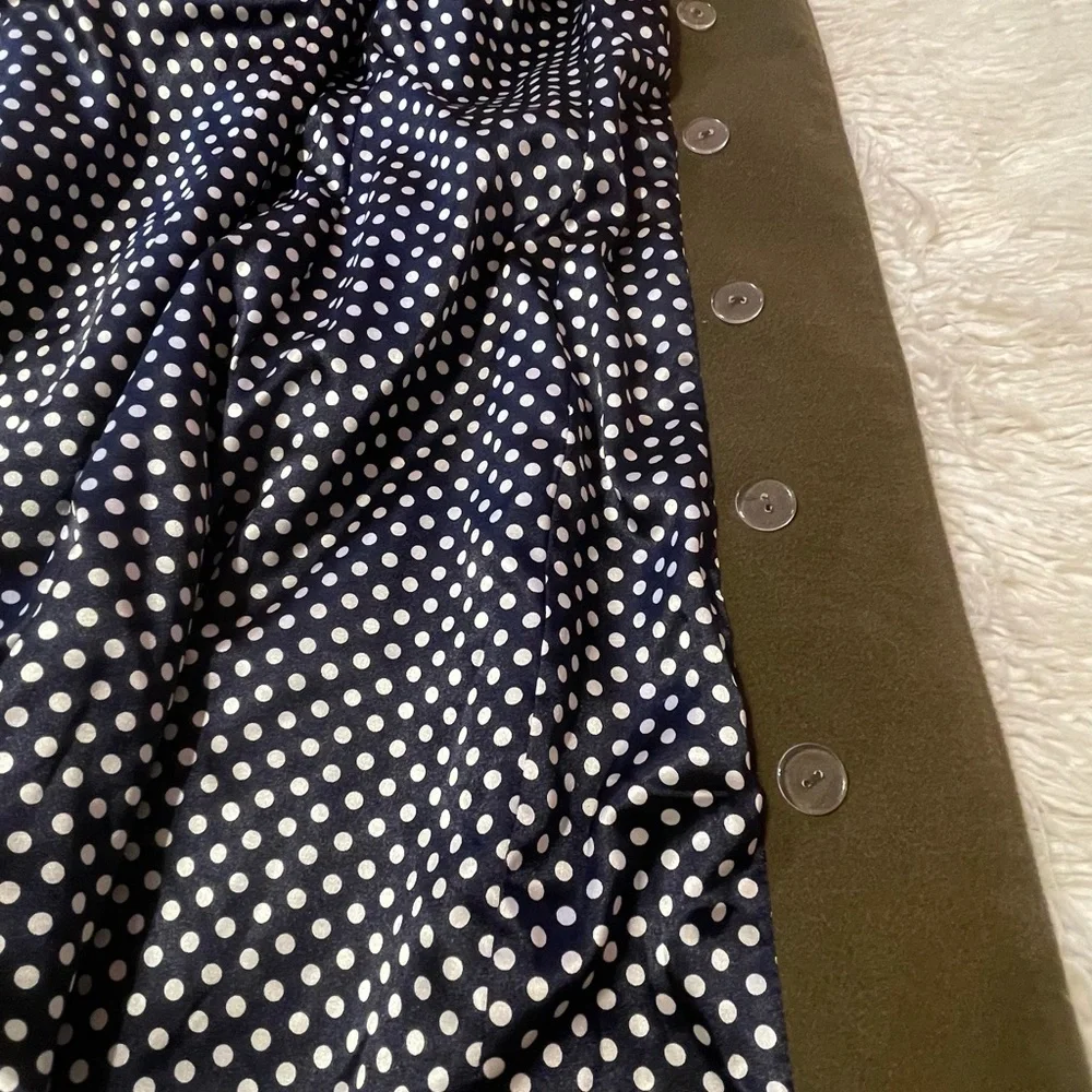 Modcloth Olive Belted High Collar Wool Coat - Picture 12 of 13